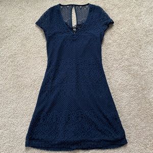 Hollister Navy Blue Lace Dress
